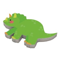 Figura de cortiça de triceratops em papel 25 x 15 cm