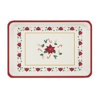 Bandejas de 34 x 25 cm de papelão com flor Natal Poinsettia - 2 unidades