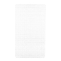 Tapete de duche antiderrapante axadrezado branco de 67,7 x 38,5 cm
