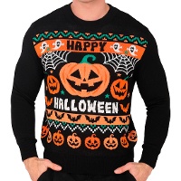 Suéter de Halloween com abóbora