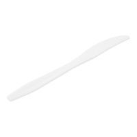 Facas de plástico brancas de 19,6 cm - 12 unid.