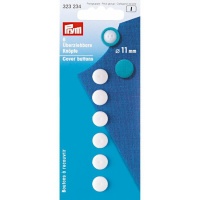 Botões de plástico brancos reversíveis de 1,1 cm - Prym - 6 unidades