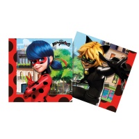 Guardanapos compostáveis de Ladybug em ação de 16,5 x 16,5 cm - 20 unidades