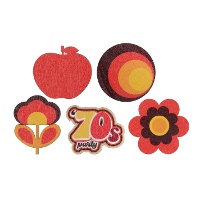 Confetes retro dos anos 70 - 10 unidades