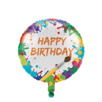 Balão redonde de Pintura colorida de 45 cm - Creative Converting