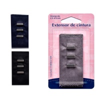 Extensor de cintura 7,8 x 3,4 cm com gancho e fixadores de olhos - Hemline