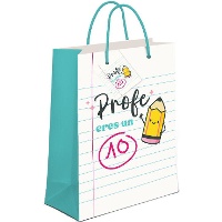 Saco de presente de 45 x 33 x 10 cm Professora, você é um 10