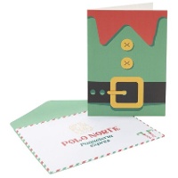 Cartão de Natal com Elfo Ajudante - 1 unidade