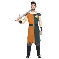 Fato de cavaleiro medieval bicolor para homem