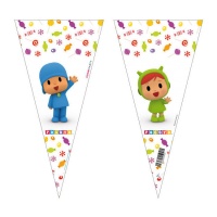 Pocoyo Party 20 x 40 cm sacos para rebuçados - 100 unid.