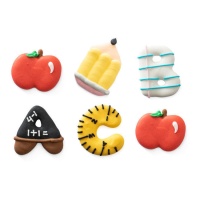 Figuras de açucar do Regresso à Escola - Decora - 6 unidades