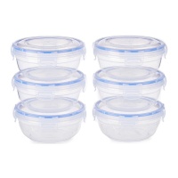 Tupper plástico redondo 800 ml - 6 unidades