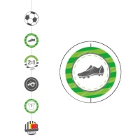 Pingentes de futebol de 1,30 m - 4 unid.