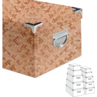Caixa de efeito trançado rectangular - DCasa - 10 pcs.