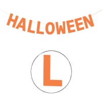 Grinalda de Halloween laranja 2,5 m - PartyDeco