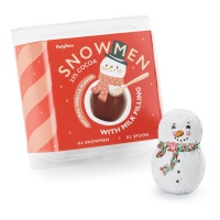 Boneco de neve de chocolate com recheio de leite 144 gr - 4 peças