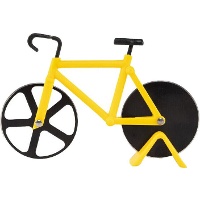 Cortador de pizza em forma de bicicleta