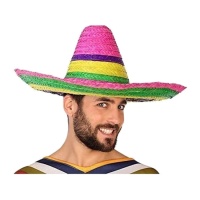 Chapéu mexicano multicolorido 50 cm