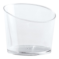 Copos de plástico transparente de 120 ml de forma assimétrica - Dekora - 100 unid.
