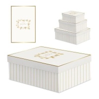 Caixa de coleção dourada - 3 unidades