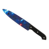 Faca com caveiras azuis de 31 cm