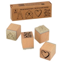 Estatueta de casamento selos 2 x 2 cm - 4 unidades