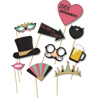 Kit para photocall de festa divertida - 10 unidades