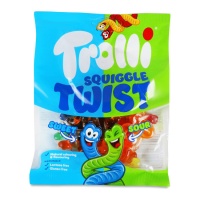 Minhocas aromatizadas - Trolli The Squiggles Twist - 100 g