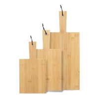 Tábua de corte de bambu com alça - 3 unidades