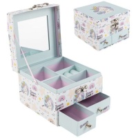 Porta-joias unicórnio com 2 gavetas
