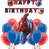 Kit de decoração para festa Spiderman - 22 peças