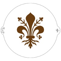 Estêncil grande Fleur de lis 25 cm - Decorar