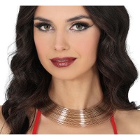 Gargantilha metálica dourada