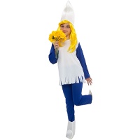 Fantasia de duende azul para menina