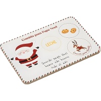 Bandeja de madeira para o Papai Noel, 29,5 x 19,5 cm