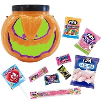 Abóbora com enfeites de Halloween - 200g