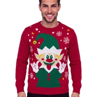Camisola de Natal de duende para homem