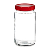 Frasco transparente de 2 L com tampa
