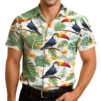 T-shirt tucano havaiano para adultos