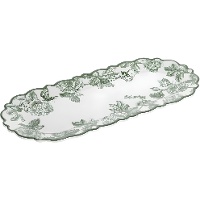 Bandeja floral verde 38 x 17 cm