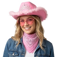 Conjunto rosa de vaqueira - 3 peças