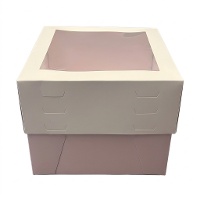 Caixa de 30 x 30 x 15 cm para torta - altura regulável até 30 cm