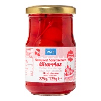Cerejas vermelhas ao maraschino com pedúnculo 225 g