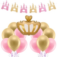 Pack Decoração Festa Princesa - 22 Peças