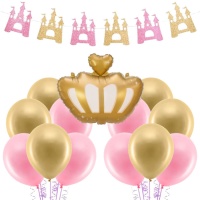 Pack Decoração Festa Princesa - 22 peças