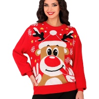 Suéter de Natal com Rena para Mulher