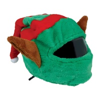 Capa para capacete de moto de duende natalino com gorro