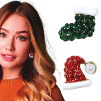 Brincos de Gorro e Meia de Natal - 1 par