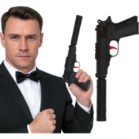 Pistola com silenciador de 29 cm