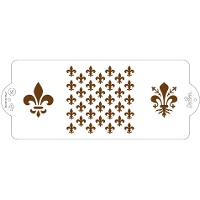 Stencil flor de lis 10 x 25 cm - Decorar